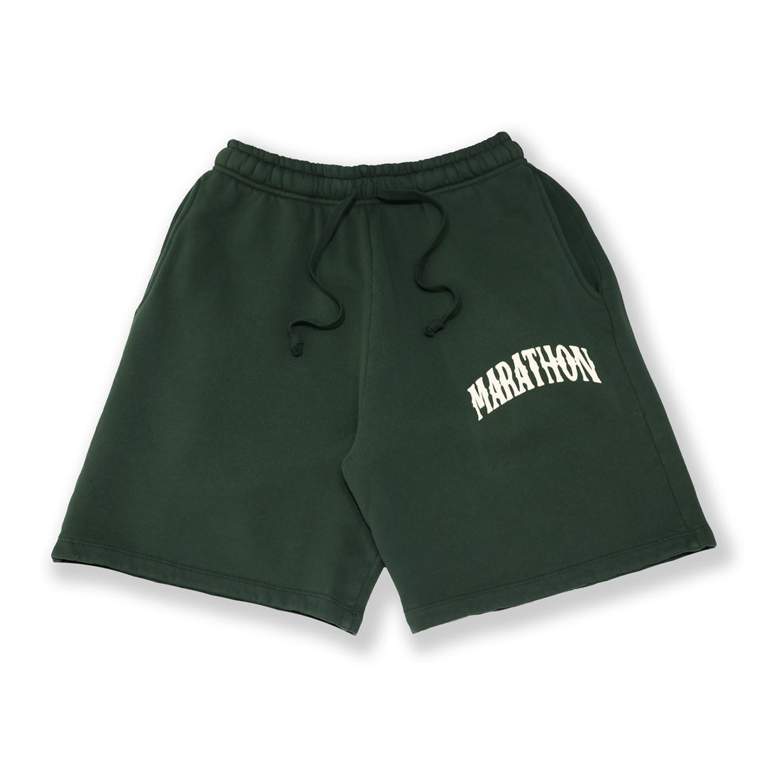 Marathon Vintage Arch Sweat Shorts - Ivy/Cream – The Marathon Clothing