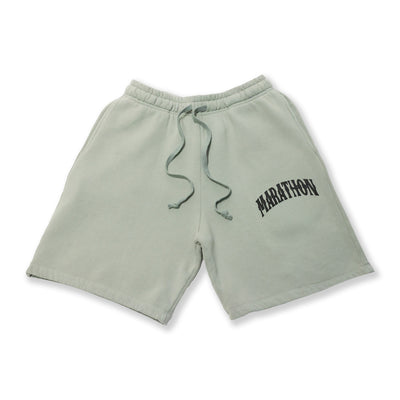 Marathon Vintage Arch Sweat Shorts - Sage/Black
