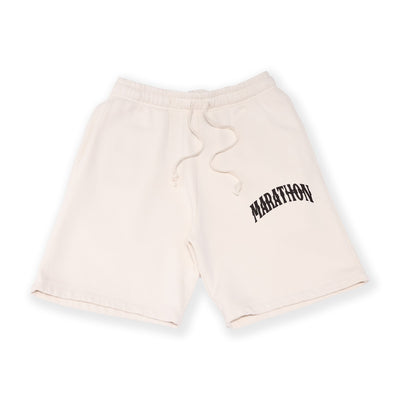 Marathon Vintage Arch Sweat Shorts - Stone/Black