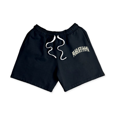 Marathon Vintage Arch Sweatshorts - Black/Cream