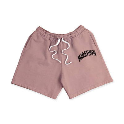 Marathon Vintage Arch Sweatshorts - Coral/Black