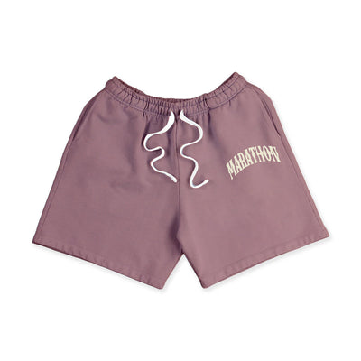 Marathon Vintage Arch Sweatshorts - Mauve/Cream