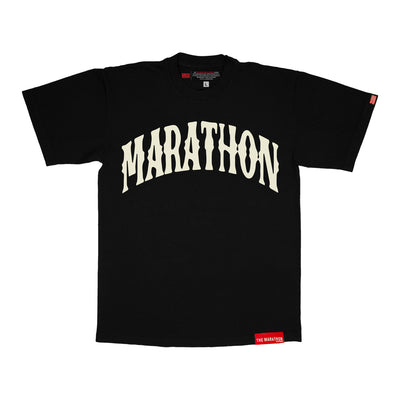Marathon Vintage Arch T-Shirt - Black/Cream