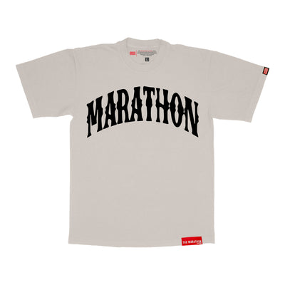Marathon Vintage Arch T-Shirt - Stone/Black