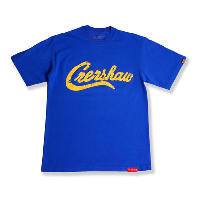 Vintage Crenshaw T-Shirt - Royal Blue/Sports Gold - Front