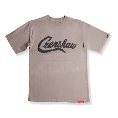 Vintage Crenshaw T-Shirt - Mocha Grey/Black - Front