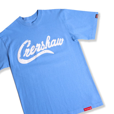 Vintage Crenshaw T-Shirt - Mountain Blue/White - Detail