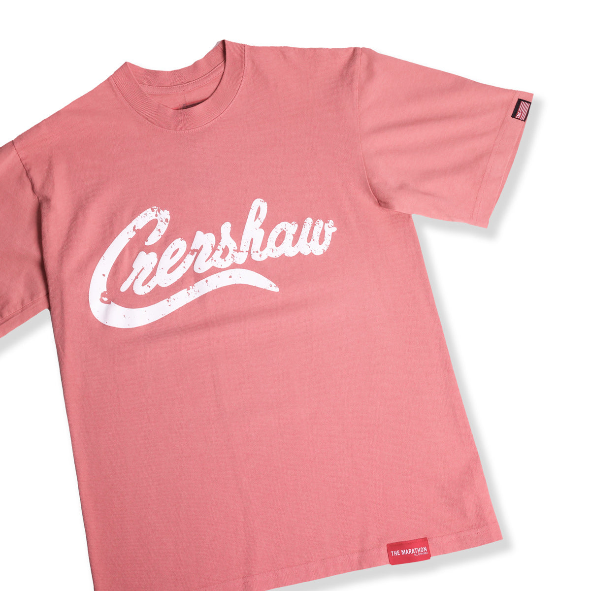 Vintage Crenshaw T-Shirt - Faded Rose/White - Detail