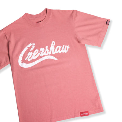 Vintage Crenshaw T-Shirt - Faded Rose/White - Detail