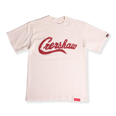 Vintage Crenshaw T-Shirt - Sea Salt/Burgundy - Front