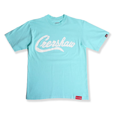 Vintage Crenshaw T-Shirt - Beach Teal/White - Front