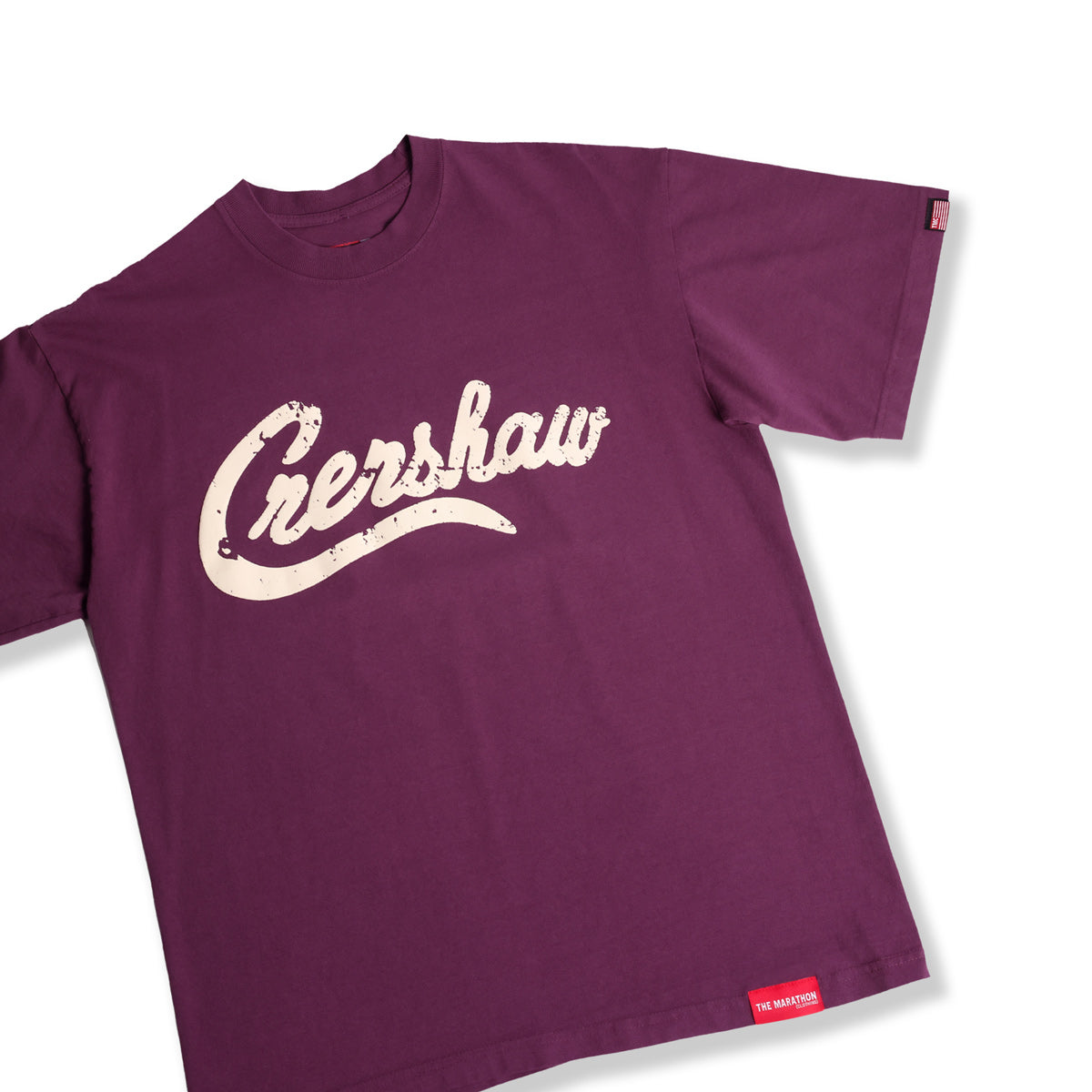 Vintage Crenshaw T-Shirt - Wine/Cream - Detail