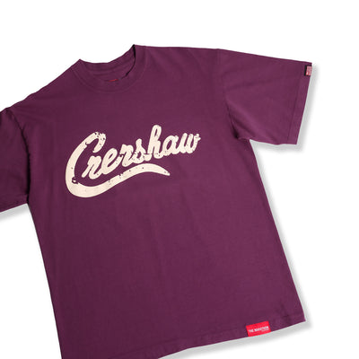 Vintage Crenshaw T-Shirt - Wine/Cream - Detail