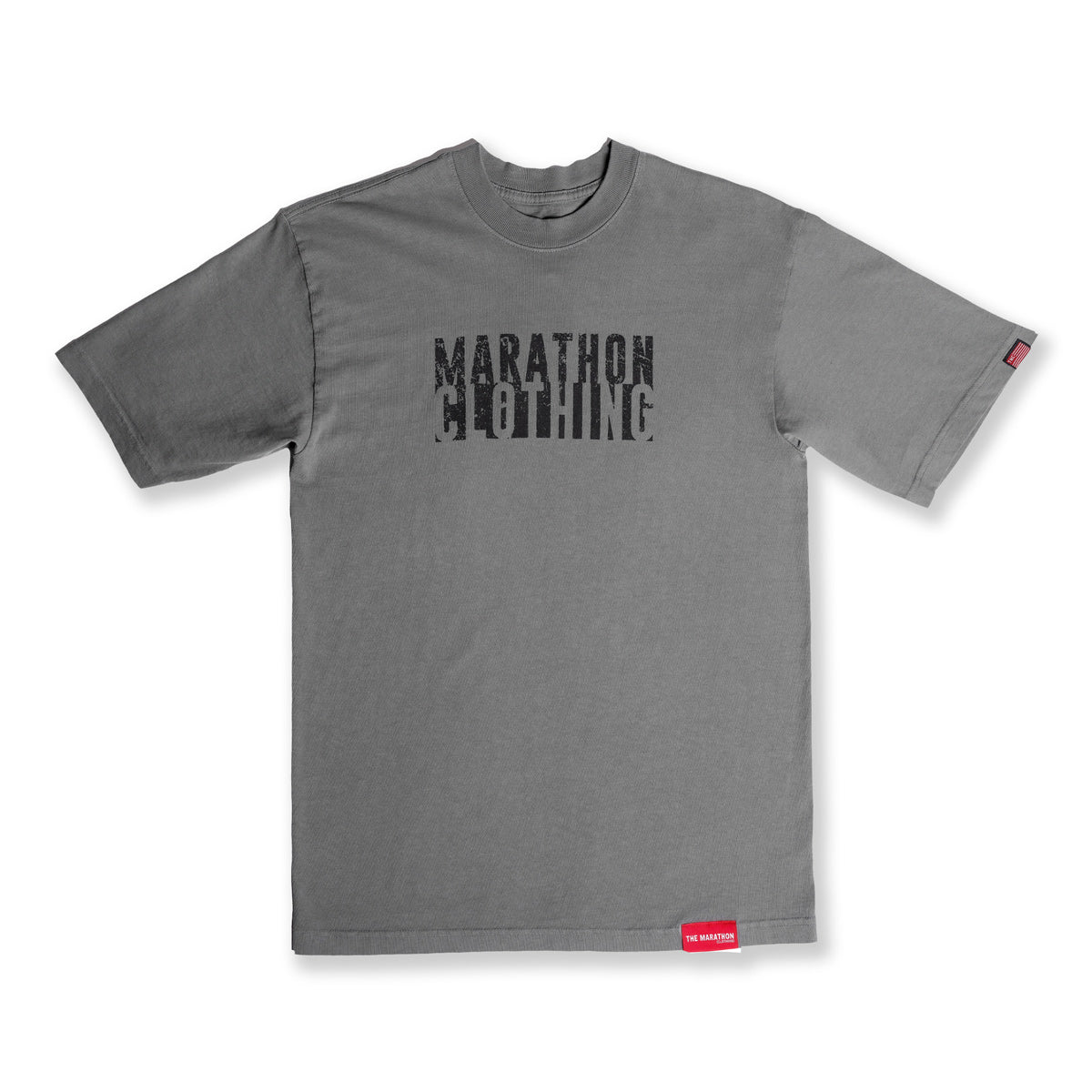 Vintage Marathon Clothing T-Shirt - Dark Sage/Black - Front
