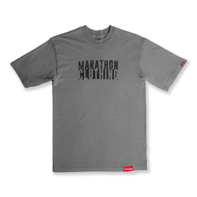 Vintage Marathon Clothing T-Shirt - Dark Sage/Black - Front