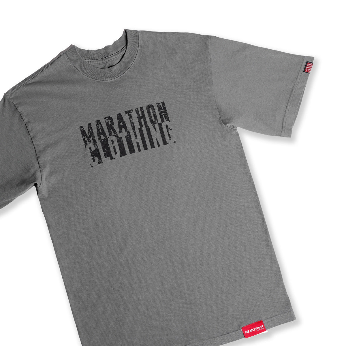 Vintage Marathon Clothing T-Shirt - Dark Sage/Black - Front Detail