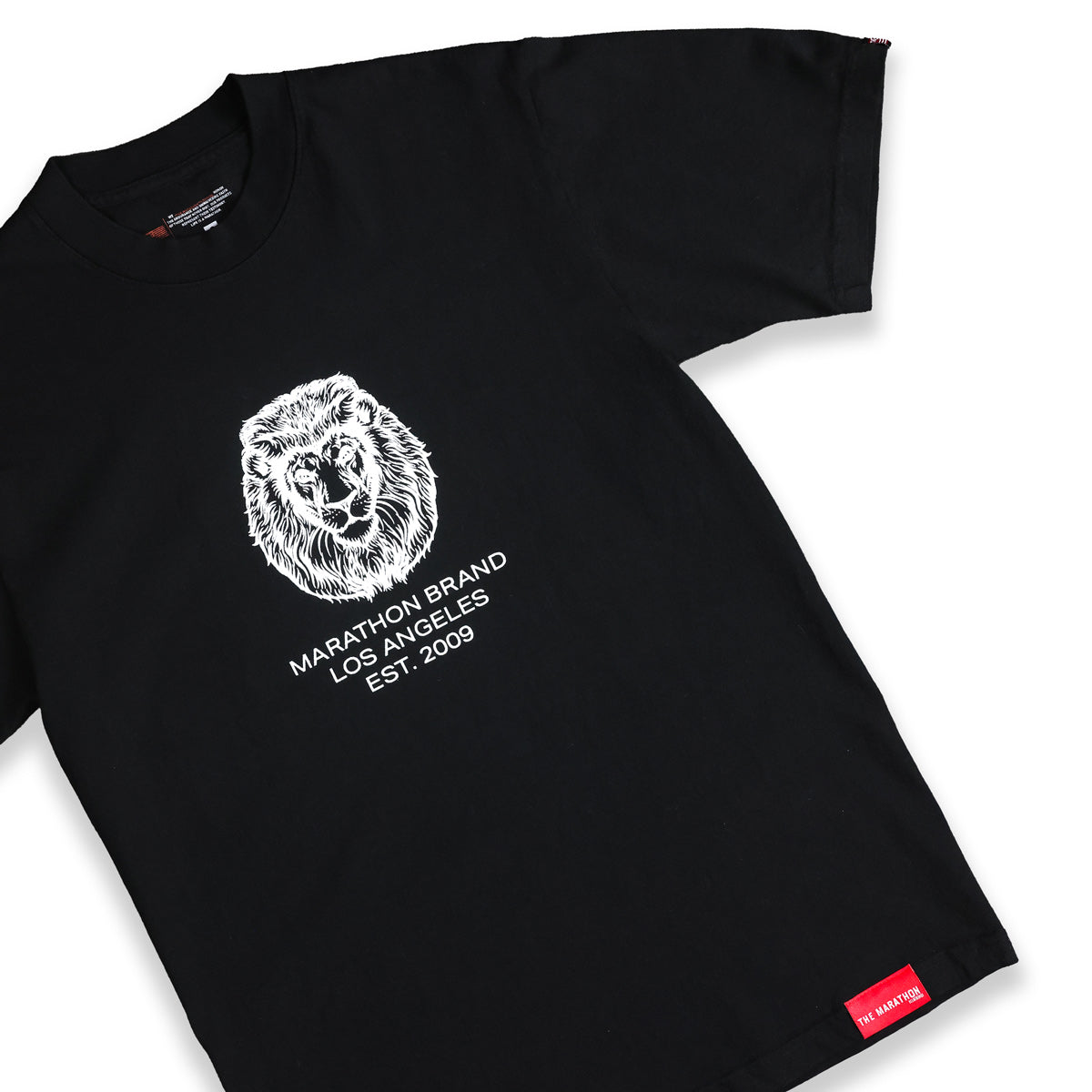 Marathon Brand Vintage Lion T-Shirt - Black/White - Detail 1