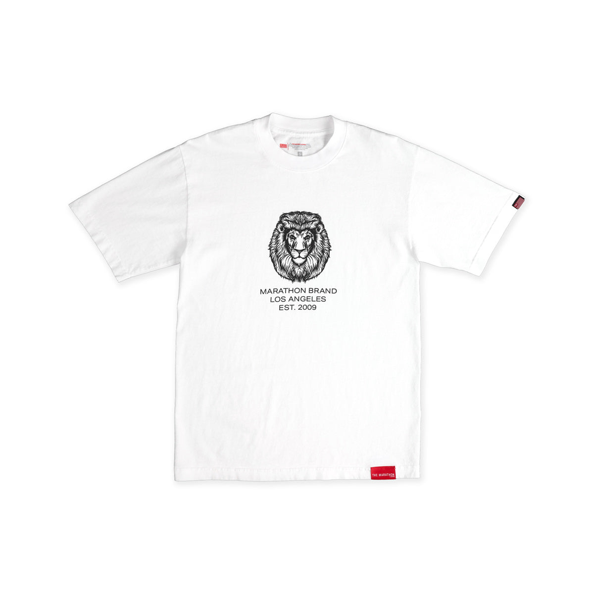 Marathon Brand Vintage Lion T-Shirt - White/Black