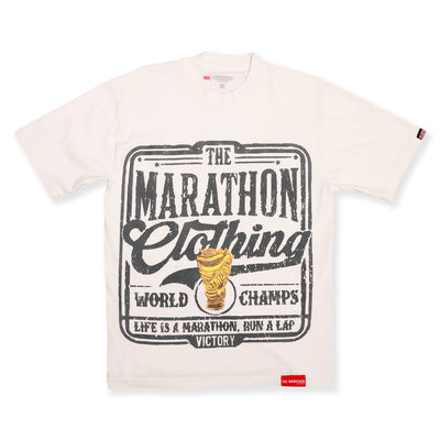 Vintage Marathon World Champs T-Shirt - Bone - Front