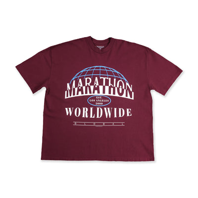 Marathon Worldwide T-Shirt - Antique Burgundy - Front
