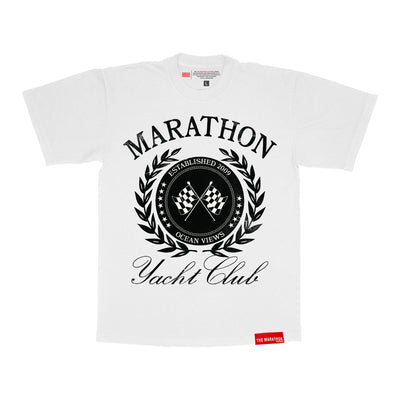 Marathon Yacht Club T-Shirt - White/Black - Front