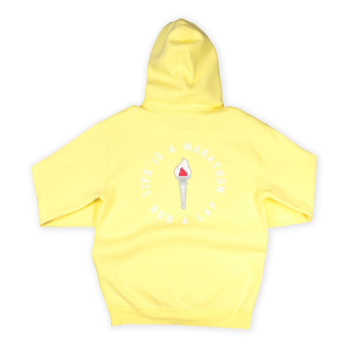Victory Torch Hoodie - Soft Yellow - Back