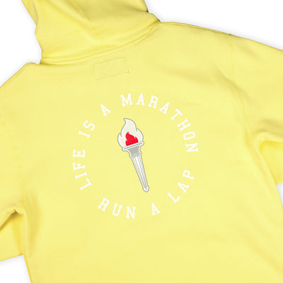 Victory Torch Hoodie - Soft Yellow - Back Detail