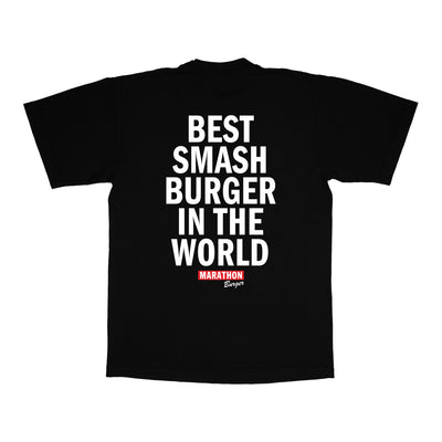 Marathon Burger Artwork T-Shirt - Black - Back