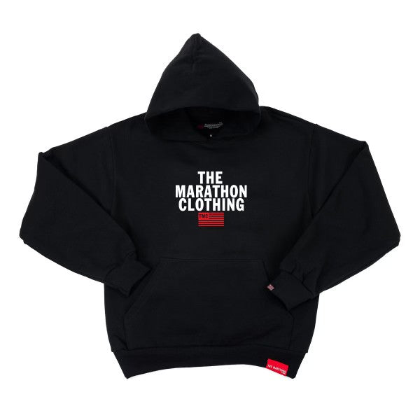 Limited Edition TMC Stacked Logo Hoodie - Black/White
