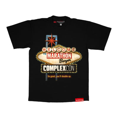 Marathon Burger x ComplexCon Las Vegas T-Shirt - Black - Front