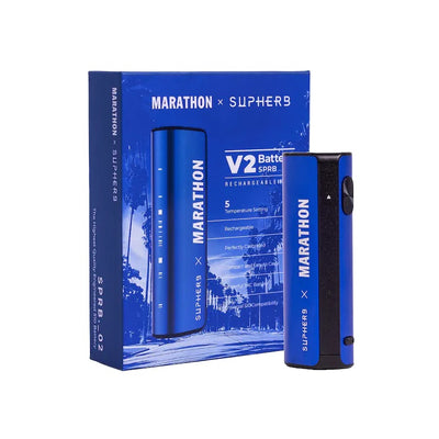Marathon x SUPHERB V2 Battery - Blue - Box and Battery