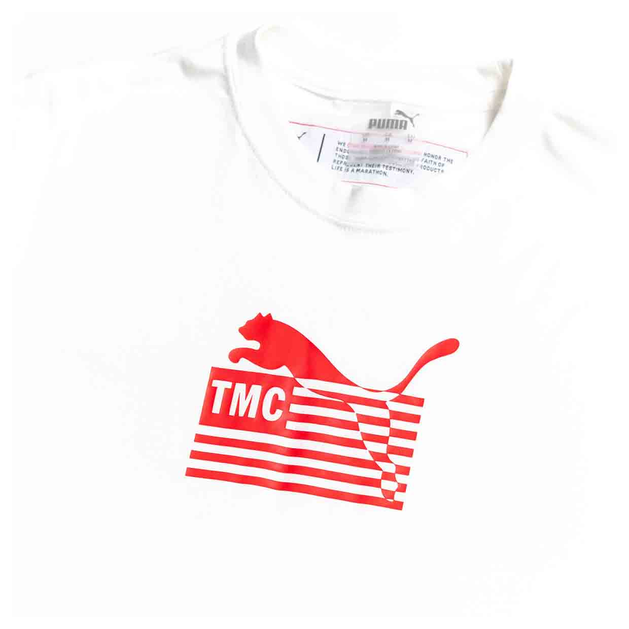 Puma x TMC T-shirt - White/Red – The Marathon Clothing