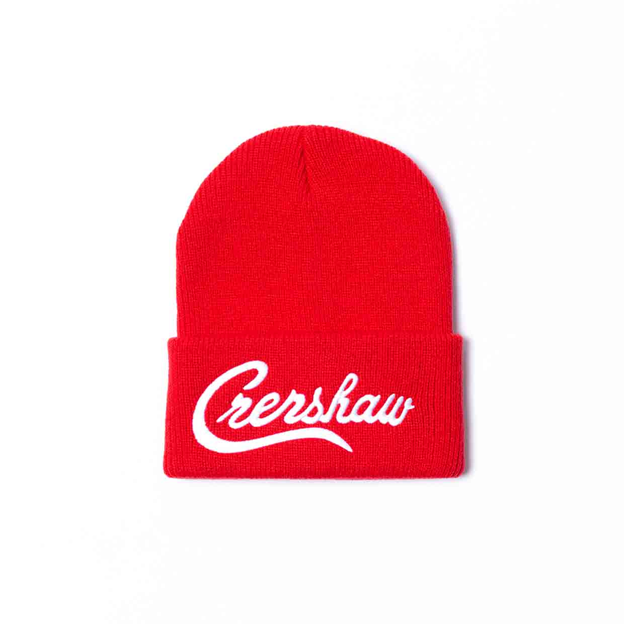 Crenshaw Limited Edition Heavyweight Beanie - Red/White
