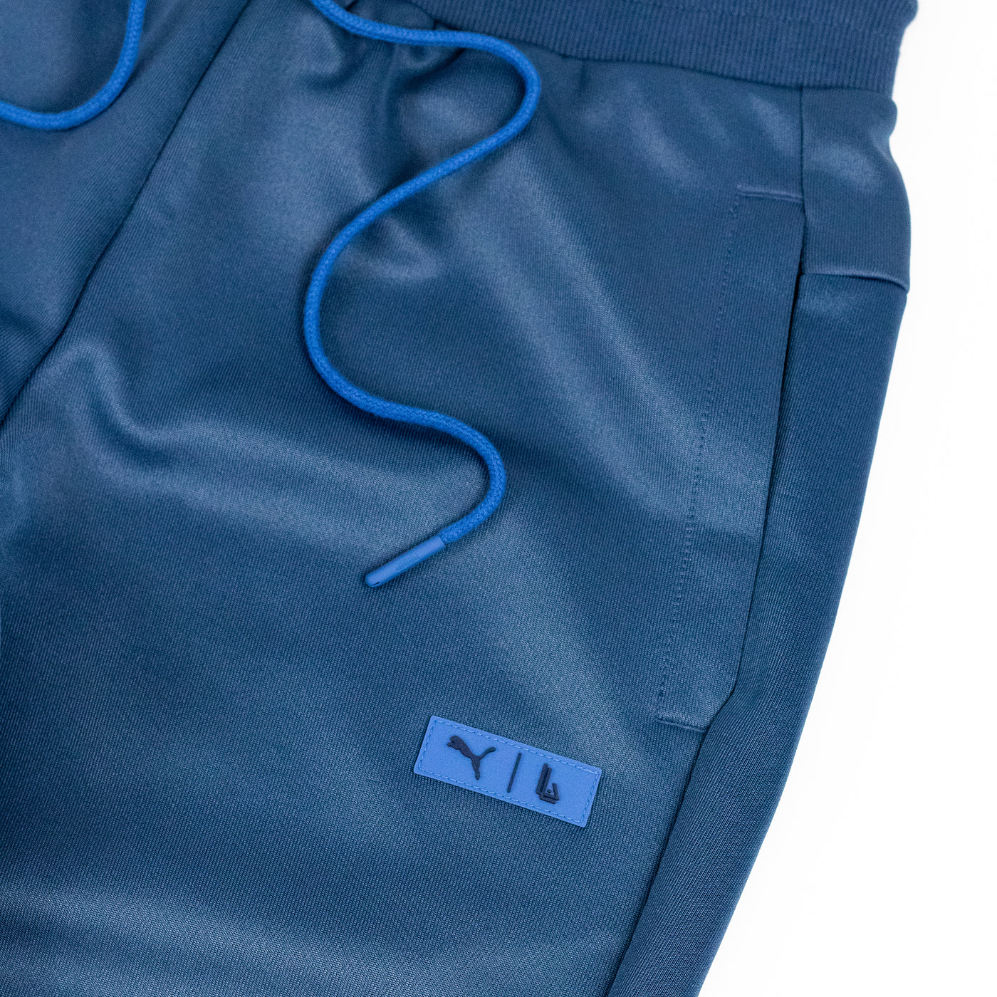 PUMA x Lauren London MCS Track Pants - Blue - Close Up