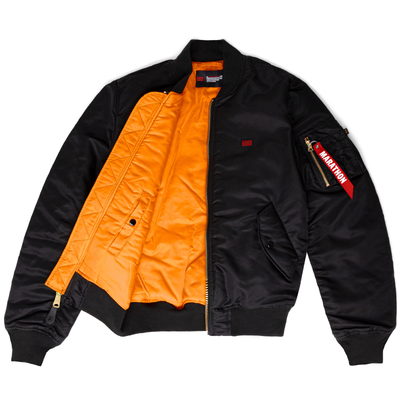 Crenshaw Bomber Jacket - Black/Black-The Marathon Clothing