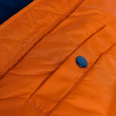 Crenshaw Bomber Jacket - Navy / White-The Marathon Clothing