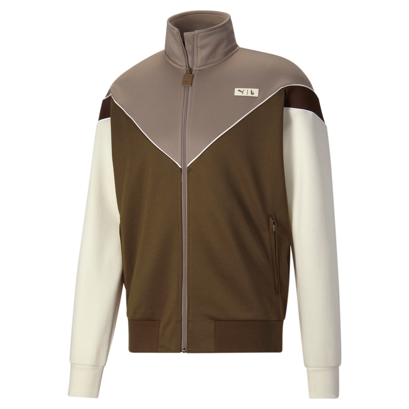 PUMA x Lauren London MCS Track Jacket - Brown - Front