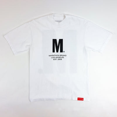 Big M. T-Shirt - White/Black - Front