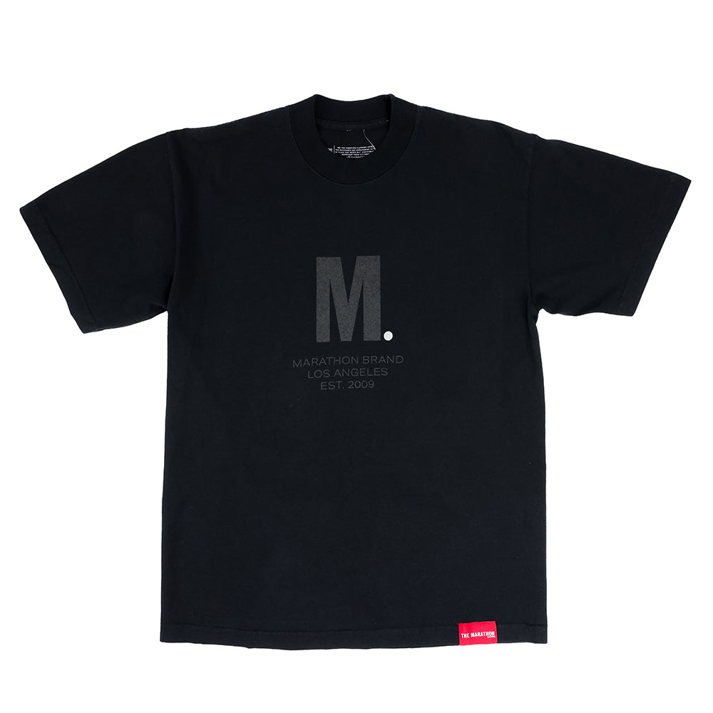 Big M. T-shirt - Black/Black - Front
