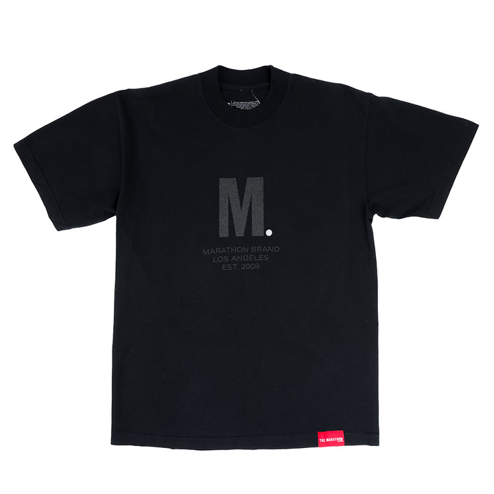 Big M. T-Shirt - Black/Black – The Marathon Clothing