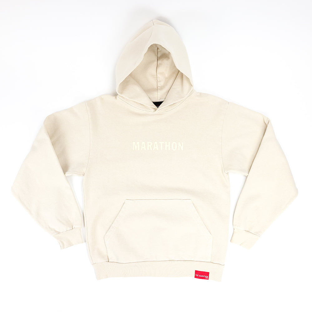 Marathon Leisure Tonal Hoodie - Cream