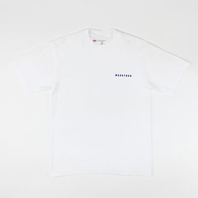 Marathon Signature T-Shirt - White/Navy