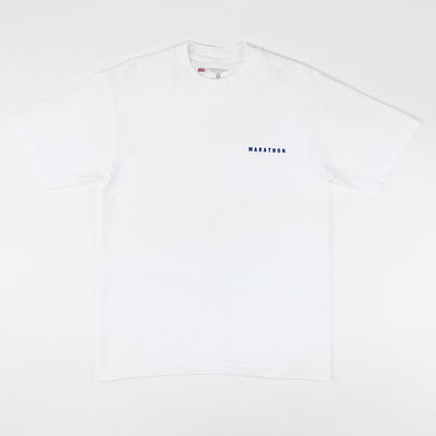 Marathon Signature T-Shirt - White/Black - Front