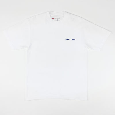 Marathon Signature T-Shirt - White/Black - Front