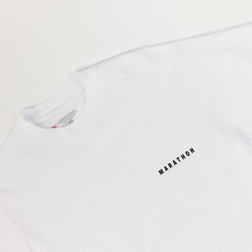 Marathon Signature T-Shirt - White/Black - Detail