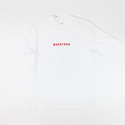 Marathon Impression T-Shirt - White/Red - Front