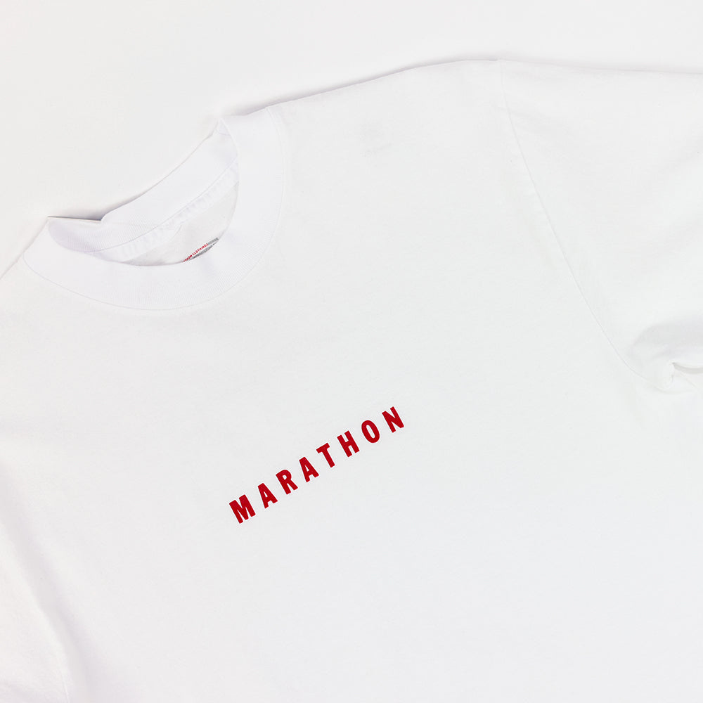 Marathon Impression T-Shirt - White/Red - Detail