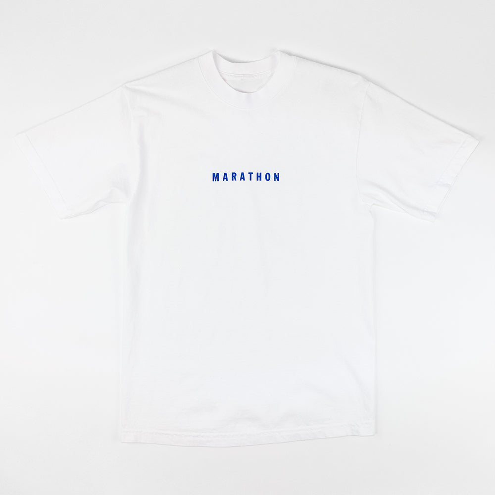 Marathon Impression T-Shirt - White/Navy - Front