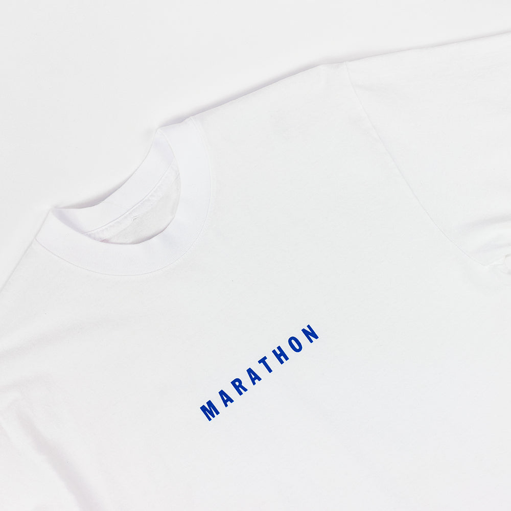 Marathon Impression T-Shirt - White/Navy - Detail