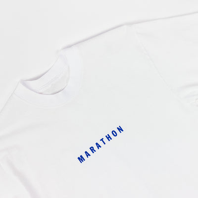 Marathon Impression T-Shirt - White/Navy - Detail